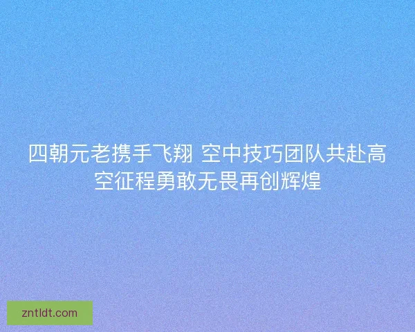 四朝元老携手飞翔 空中技巧团队共赴高空征程勇敢无畏再创辉煌